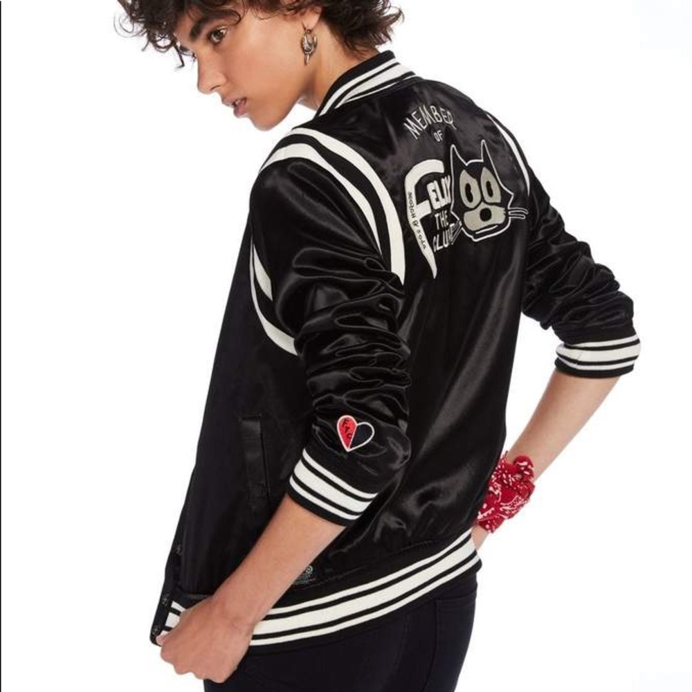 Scotch & Soda Black and White Bomber Jacket
